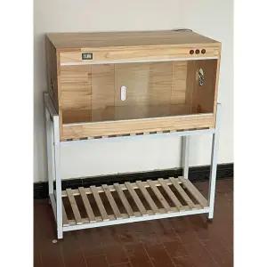 파충류 사육장 도마뱀 육지 거북이 온도조절 케이지 파충류사육장(60x40x43cm/나무상자)