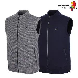 [마코](남성)사선 패턴 집업 베스트_MMM4SV01