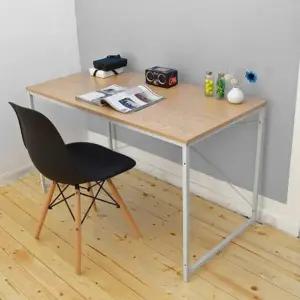 화이트 프레임 철제 책상 일인용 테이블 데스크 사무용 학습용 (WFK19F3)