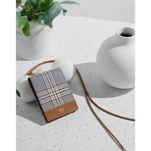 [닥스]닥스 액세서리 [JEANNE] 브라운 체크배색 가죽 카드홀더  (DCHO5F911W2)