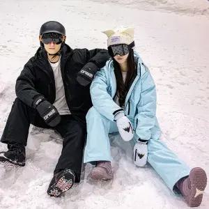 커플 스키복 경량 방한 방수 방풍 스키복 상하세트 스판 스노우보드복 팬츠 바지 남성 여성 겨울