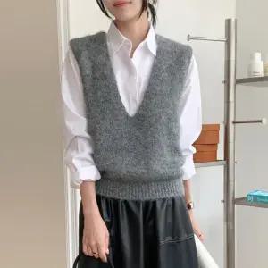 [릴룸]어반 브이넥 니트 조끼