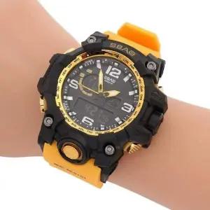 [콩심팥심]방수 크랙 전자 손목시계 스포츠시계 S800 옐로우