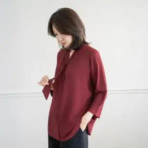 엄마옷 마담4060 베이직타이블라우스 중년여성 데일리 -ZBL2509094-