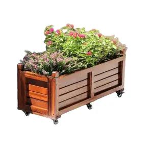 텃밭 상자 플랜트박스 바퀴달린 사각 꽃 이동식 대형화분 화분 옥상 야채