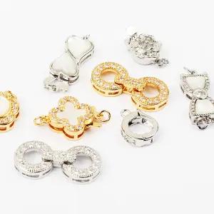 진주 목걸이 고급 마감재 매듭커버 클램프