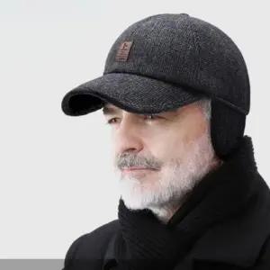 남자 등산 골프 방한모 가을 겨울 모직 귀달이 귀도리 모자 캡모자 군밤모자