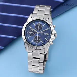 세이코 SBTQ071 스피릿 크로노그래피 아날로그 정장 남자 메탈 시계 c