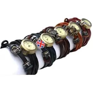 엔틱 팔찌형 가죽 손목 시계 보헤미안 스타일 찡 똑딱이 스타일 팔찌시계 가죽시계