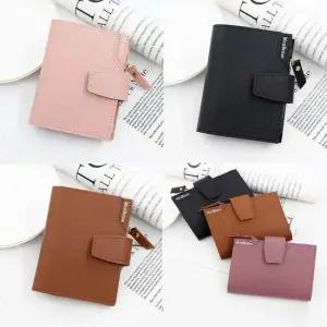 하프심플지갑 반지갑 카드 동전 4단 무지 레더 가죽