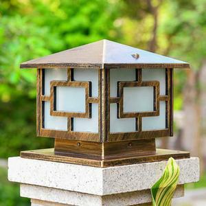 한옥 조명 태양열 전기 대문 펜션 램프 알루미늄 등불 야외 장식