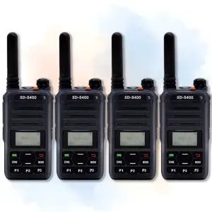 라디오텍 SD-5400 SD5400 고출력 고성능 DMR 디지털 업무용 무전기 4대 세트