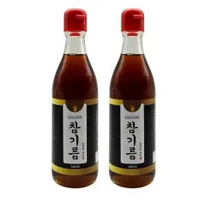 정직한곳간 저온압착 통참깨 50년전통 참기름 350ml x 2개