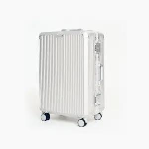 솔리드 메탈실버 블랙 20인치 24인치 28인치 기내용 중형 하드 캐리어 + 방수커버