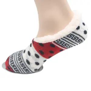 랜덤 남녀공용 3컬레 빅 사이즈 두꺼운 털 덧 버선 따뜻한 겨울 발목 덧신 실내화 양말 방한 수면 미끄럼