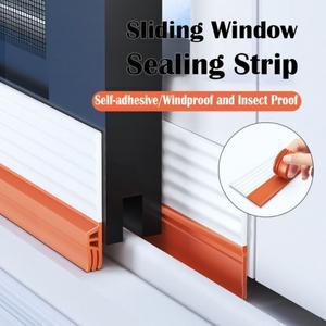 2/4M 자가 접착식 TPE 창문 씰 스트립 삼중 방음 방풍 방한 조절 가능 문 틈새용