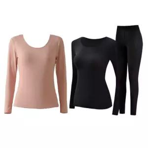 여성 내복 얇은 겨울 발열 내의 상의 하의 타이즈 실내복 긴팔 홈웨어