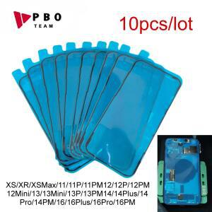 아이폰 12 13 11 14 15 프로 맥스 플러스 미니 XS XR X용 3M 접착식 LCD 스크린 프레임 씰 테이프 수리 부품 방수 스티커 10개