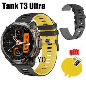 KOSPET TANK T3 울트라 스마트 시계 스트랩 팔찌 실리콘 밴드 여성 남성 화면 보호 필름