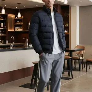 리부 남자 경량패딩 항공점퍼 자켓 패딩 바람막이 블랙 3XL