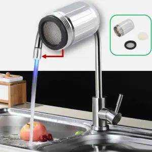 수도꼭지 LED 필터 노즐 온도 감지 색상 변화 간편 설치형 세면대 수전 악세사리 워터라이트