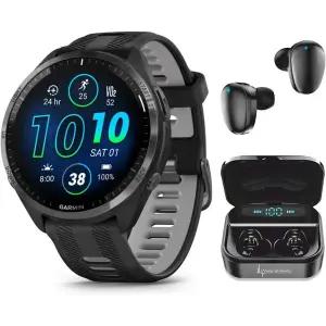 Wearable4U 웨어러블4U - 가민 포러너 965 프리미엄 GPS 러닝 및 트라이애슬론 47mm 스마트워치 AMOLED 터