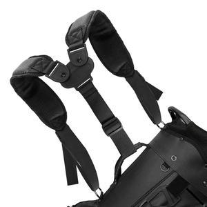 베키스 골프백 스트랩, 스위블 백팩 더블 숄더 스트랩 교체 편안함 조절 가능, 두꺼운 패딩 처리된 휴대용 가방 블랙