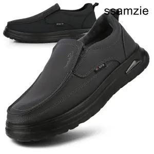 [쌈지] 남성 겨울 기모 털안감 로퍼 방한화 따뜻한 슬립온 캐주얼화