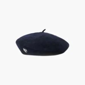 마리떼프랑소와모자 TQK 1MG24CHG101NVY CIRCLE LOGO EMBROIDERY WOOL BERET navy