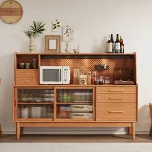 원목 주방수납장 북유럽 높은 카페장 팬트리장 그릇장