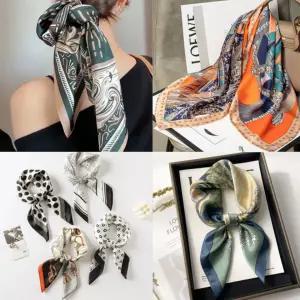 데일리 머플러 스카프 봄 가을 사각 패션 실크 70X70 명품