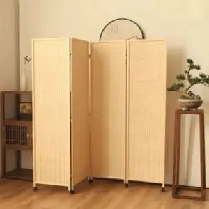 바퀴 파티션 우드 침실 5개 칸막이 드레스룸 이동식