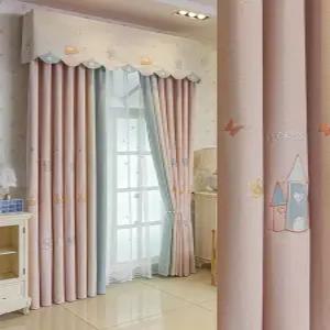 공주풍 핑크 암막커튼 어린이방 창문용 여아방 인테리어 커튼