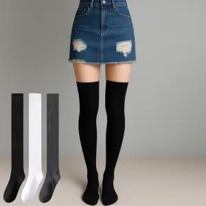 [3켤레]블루삭스 여성 오버니삭스 반스타킹 반타이즈 반양말 무릎 롱 양말