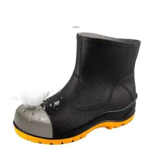 남성 안전장화 방수 미끄럼방지 발목 조리화 장화 논슬립여장 요딩 주방화 작업화 지벤 18cm 방수-스틸토