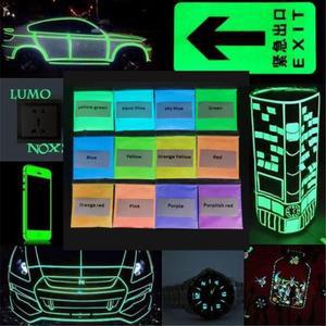 10/Bag 2021 뉴 컬러 루미 너스 파우더 네일 용 UV 젤 매니큐어/자동차/라이트 네일 형광 효과 글로우 다크