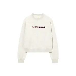 커버낫우먼맨투맨 여성 레귤러핏 봄 가을 긴팔 스웨트 티셔츠 오트밀 RB885