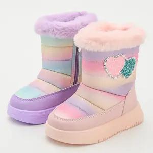 라미 레인보우 패딩 여아 남아 키즈 주니어 보온 유아동 겨울부츠