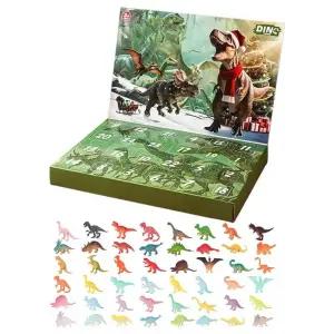 공룡 어드벤트 캘린더 - 24일 크리스마스 카운트다운 장난감 재미있는 휴일 파티 장식 가정용 용품