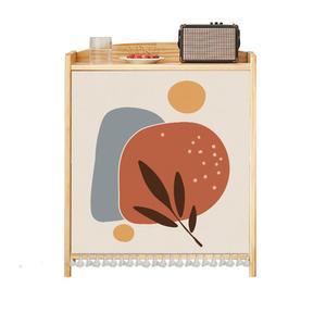 일러스트 캐비닛커튼 책장 가리개 자체 카와 Tiritiri 북유럽 너비 방수 다용도실