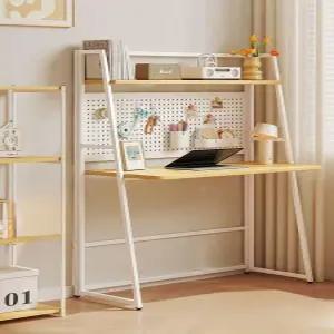 폴딩 책상 접이식 테이블 선반 타공보드 학생 공부