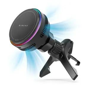 링케 맥세이프 Qi2 25W 펠티어 마그네틱 차량용 핸드폰 고속 무선 충전 거치대 냉각 쿨링 LED