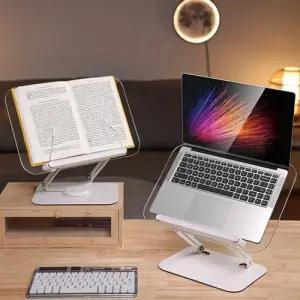 올클리어/투명 아크릴 독서대 휴대용 접이식 책 노트북 스탠드 거치대