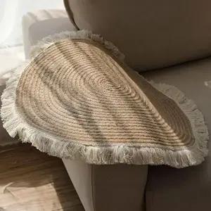 인테리어 원형 러그 디자인 카페트 소형 거실 원형 러그 바닥 매트 테이블 받침대 피크닉 주방 화분 캠핑