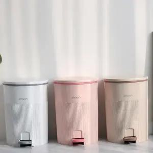 쓰레기통 무소음 파스텔 인테리어 페달 휴지통 자취방 화장실 원룸 주방