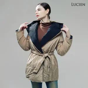 [정가: 129,000/특가]  여성 리버시블 구스다운 후드점퍼_카멜