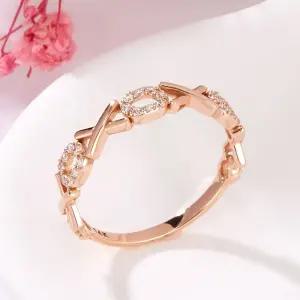 갤러리아 [비앤비골드] 14K 큐빅 엑스오 패턴 반지 SRS42297