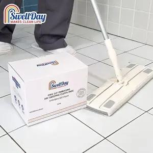 [스웰데이]스웰데이 막대걸레 특대형 + 프리미엄 엠보싱 정전기 청소포 프리컷 600매 (300매X2박스)