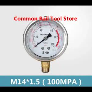 호환  실리콘 오일 채워진 고압 충격 방지 스테인레스 스틸 압력 게이지 100mpa 압력 게이지 1000bar