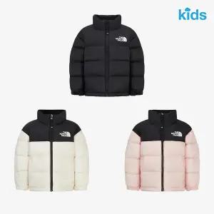 노스페이스 키즈 1996 눕시 다운 자켓 패딩 블랙 화이트 핑크 NJ1DR67T
